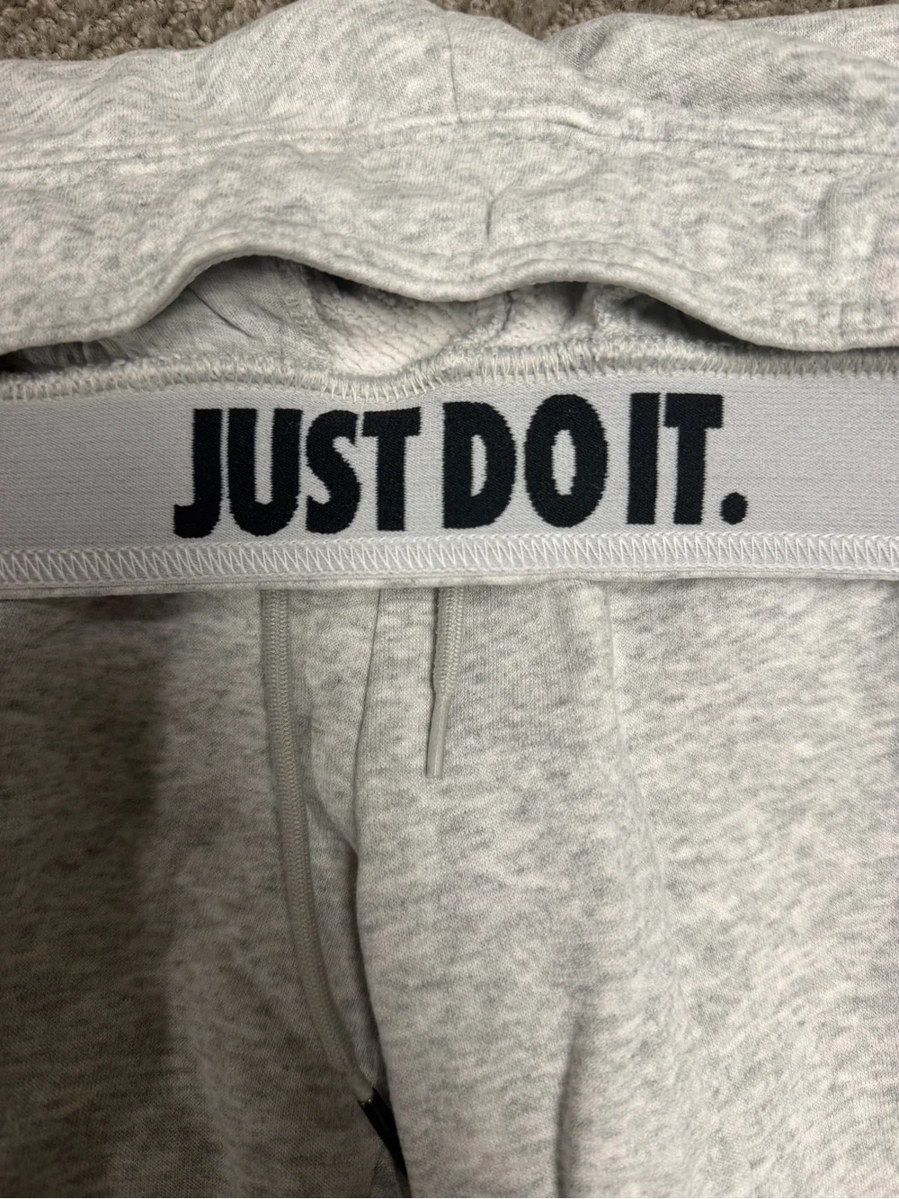 Nike Light Gray Kids Jogger Pants with White Logo